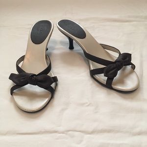 Maurice’s Brown Strappy Sandals with Bow